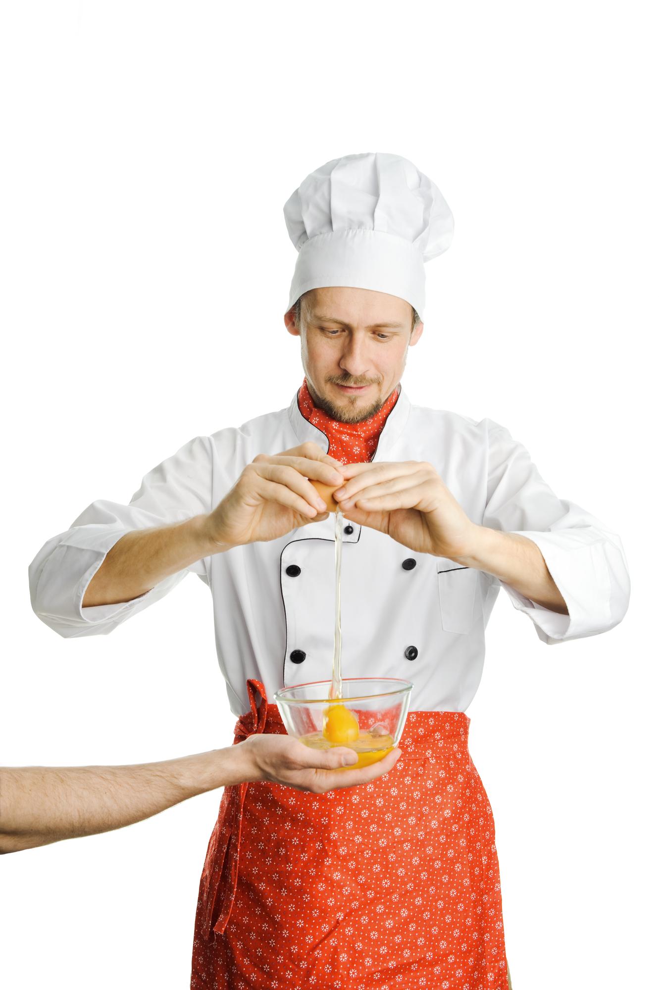 Wide shot of class plating food